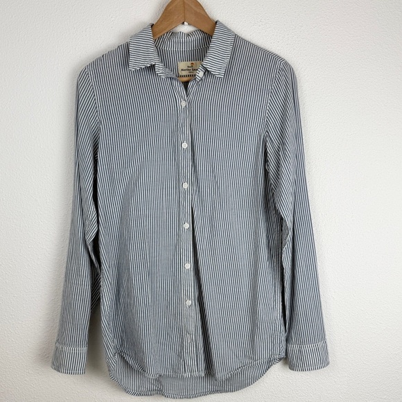 Marine Layer Women’s Lightweight Pinstripe Button Up Down Shirt Small - Picture 1 of 5